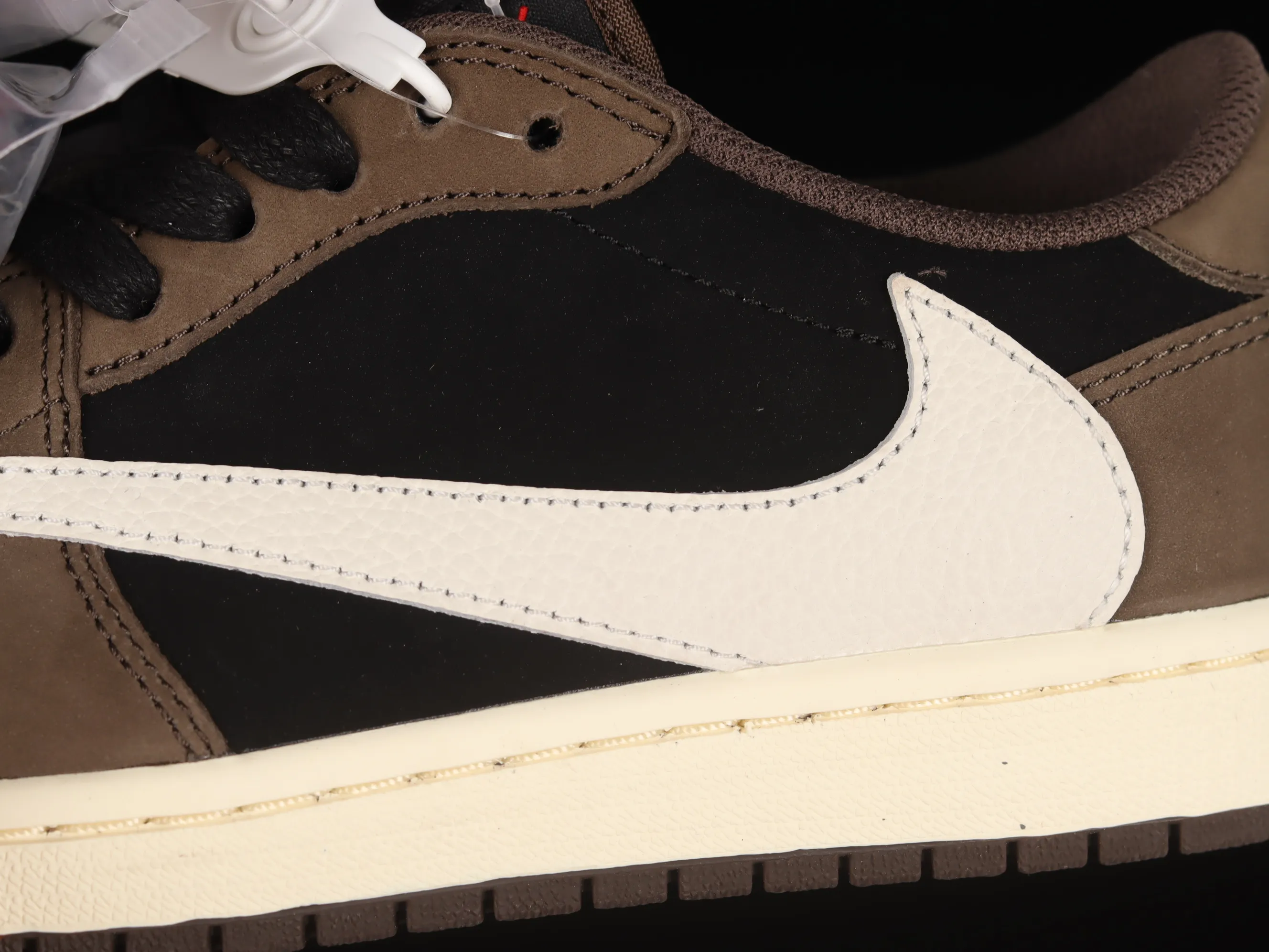All categories Air Jordan Jordan series basketball shoes Air Jordan 1 Low LW version Travis Scott x Jordan 1 low AJ 1 OG barb reverse hook grimace low top CQ4277-001